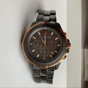 MICHAEL KORS Men’s Chronograph Quartz Gunmetal Dial Watch